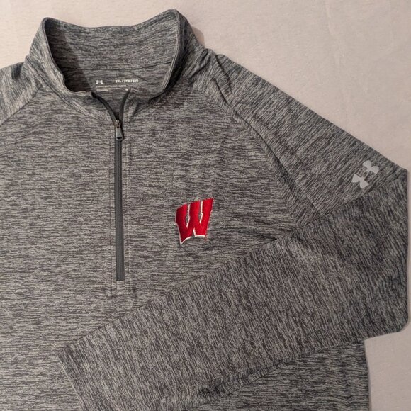 Under Armour University of Wisconsin HeatGear Pullover, 1/4 Zip - Picture 1 of 8